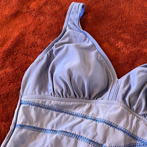 INC INTERNATIONAL CONCEPTS•| Cobalt Blue One Piece Bathing/Swim Suit - Picture 3 of 6